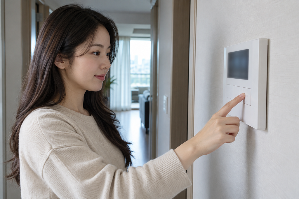 아파트 전열교환기 급기·배기 구분법, OA·SA·RA·EA 도면 읽는 순서 3 아파트 벽면의 환기 조작기를 사용하는 사람