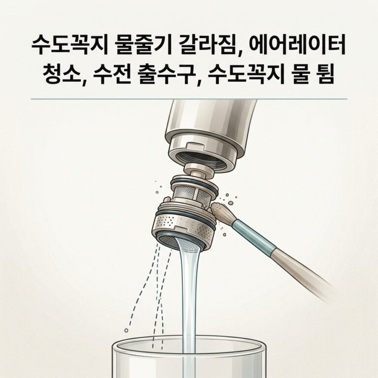 ai thumbnail minimal 수도꼭지 물줄기 갈라짐 에어레이터 청소 수전 출수구 수도꼭지 물 튐 1790871187