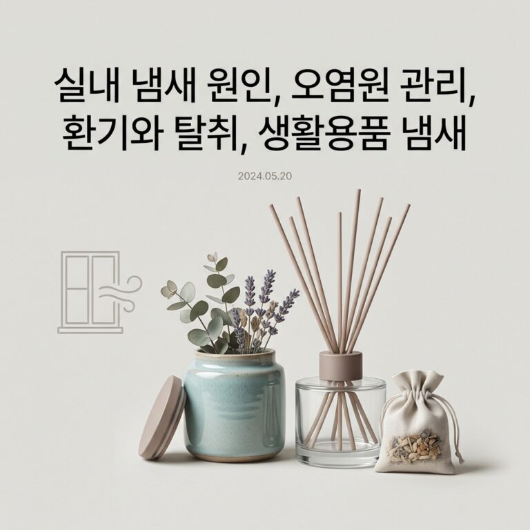 ai thumbnail minimal 실내 냄새 원인 오염원 관리 환기와 탈취 생활용품 냄새 1791472957