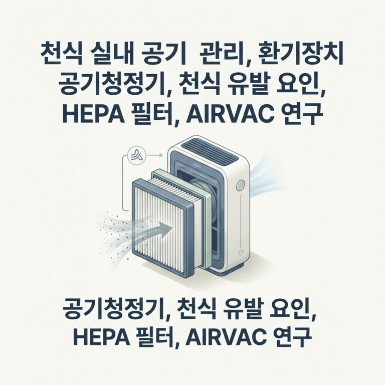 ai thumbnail minimal 천식 실내 공기 관리 환기장치 공기청정기 천식 유발 요인 HEPA 필터 AIRVAC 연구 1791610685