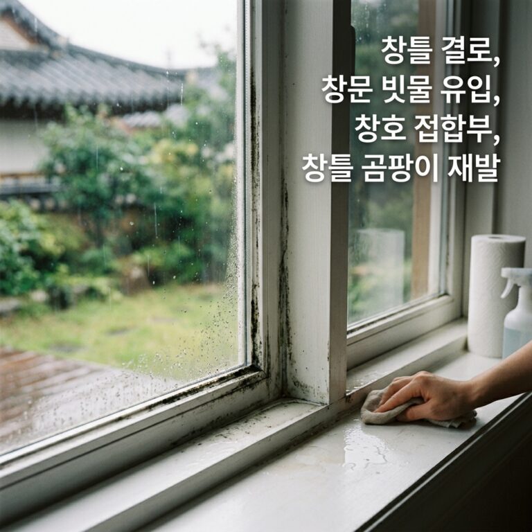ai thumbnail photography 창틀 결로 창문 빗물 유입 창호 접합부 창틀 곰팡이 재발 1791459405